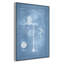 «Boat Motor 2 Blueprint - Blue - Floater Frame», impression sur toile-46818884-46818886