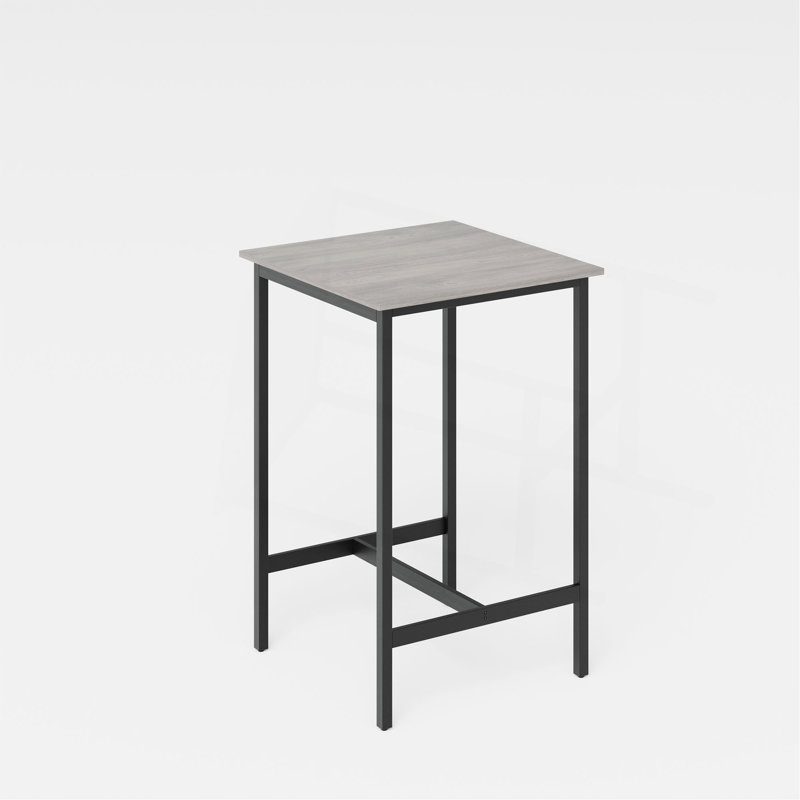 Ensemble de table de bar avec 2 tabourets de bar, gris, l 23,62 po x P 23,62 po x H 35,43 po