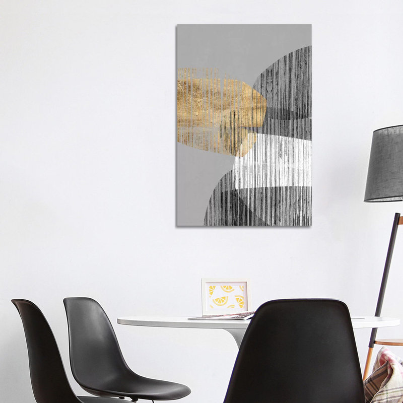 Reproduction d’art graphique « adjacentes Shapes I » par Jennifer Goldberger, H 40 po x l 26 po x P 1,5 po, Toile tendue