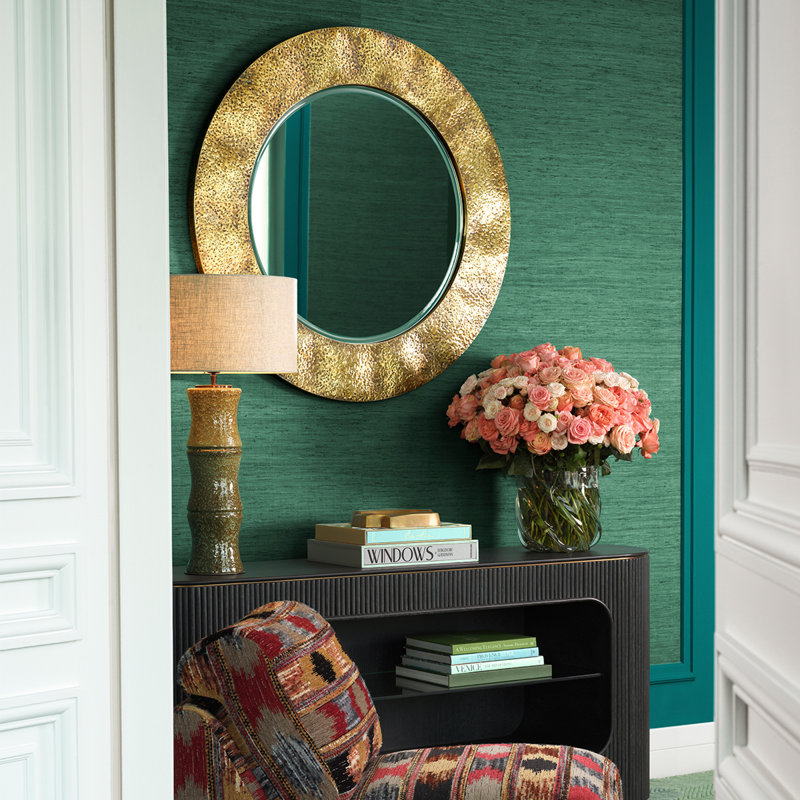 Mirror Ronin Hammered Vintage Brass Finish