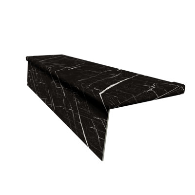 Luxury Vinyl Water Proof & Dent Proof 51.18 Inch Lenth x 11.81 Inch Width x 1.57 Inch Thick Premium Stair Tread - Nero Marquina Pro