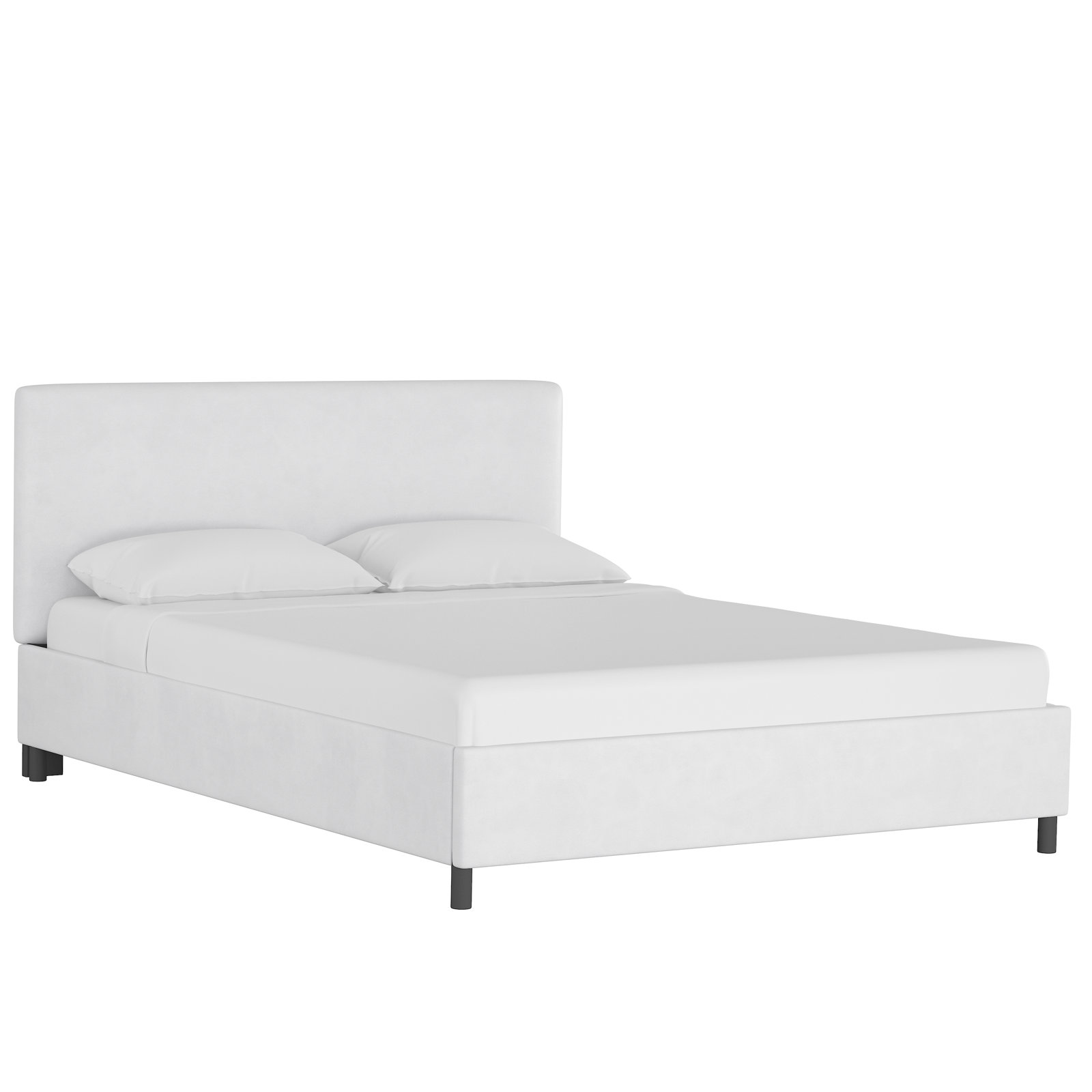 Pyburn Platform Bed, Twin, Zuma White Textured Linen