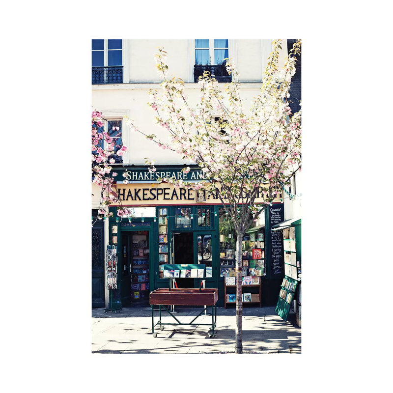 Shakespeare And Co by Caroline Mint - Print on Canvas, Wrapped Canvas, 20.32 cm H x 30.48 cm W
