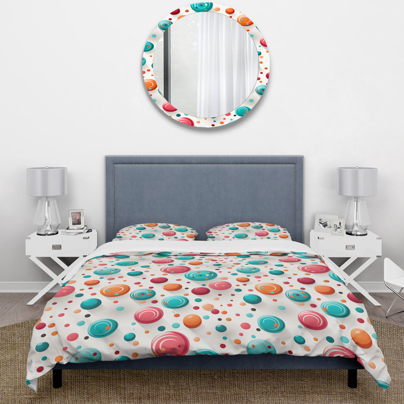Ensemble de housse de couette Popart Candy Crush Delight I, Housse de couette pour très grand lit et 2 très