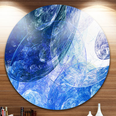 « light blue tourbilloning clouds », impression sur métal