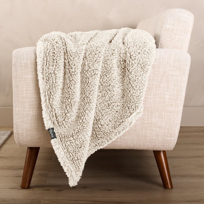 Couverture Cozy Faux Shearling, Double/Grand, Huître à pointe