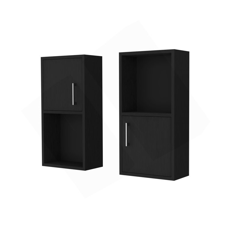 Armoire à pharmacie avec rangement ouvert avec tablette ouverte Dixie, noir