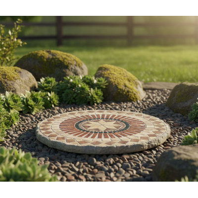 Carrelage mosaïque de jardin en pierre