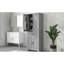 Grande armoire de salle de bain grise, portes, tiroir, tablette réglable, armoire spacieuse et fonctionnelle grise, design moderne-1949214274