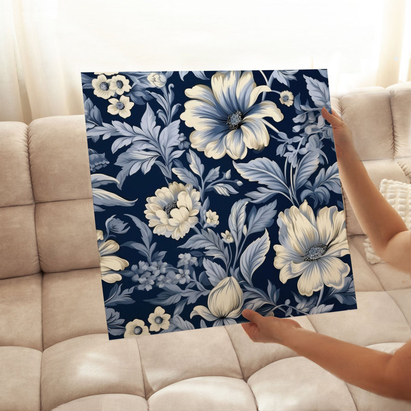 Impression florale sans cadre, H 10 po x l 10 po