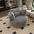 50" W Oversized Upholstered Swivel Barrel Chair-205931507