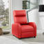 Fauteuil inclinable moderne avec dossier réglable, coussin épais et structure en acier robuste - Canapé inclinable simple en cuir PU pour le salon et le cinéma maison