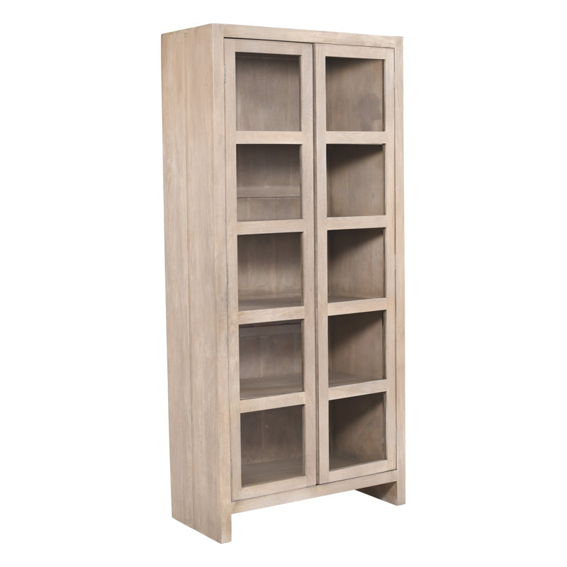 Rayborn Cabinet In Modern Light Ash Ivory Finish On Reclaimed Solid Wood