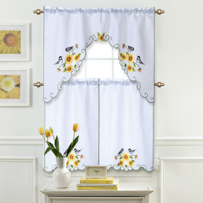 Zenaide Floral Swag Kitchen Curtain