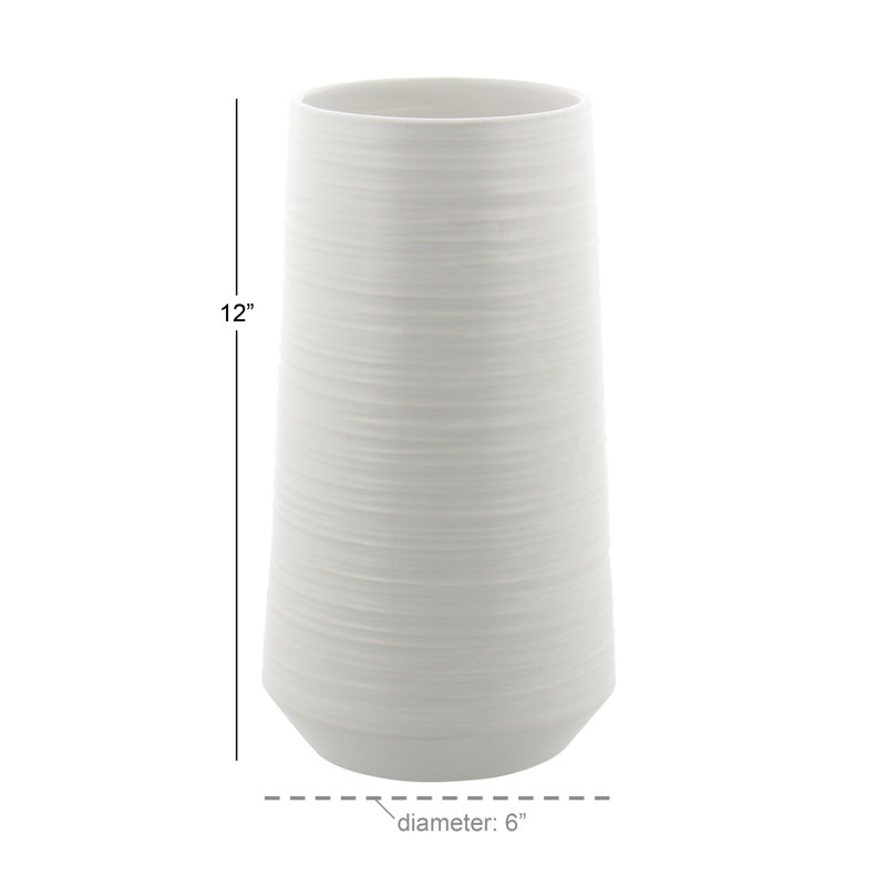 Becker White 12'' Porcelain Table Vase