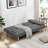 Multifunctional Grey Armrest Bed, Space Saving And Functional Leather Stainless Leg, User- Adjustment