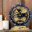 Desk wooden Clock Round 10 inches with Real Moving Gears (Transformable into a Wall Clock - detachable base) Canada Collection-1049897951