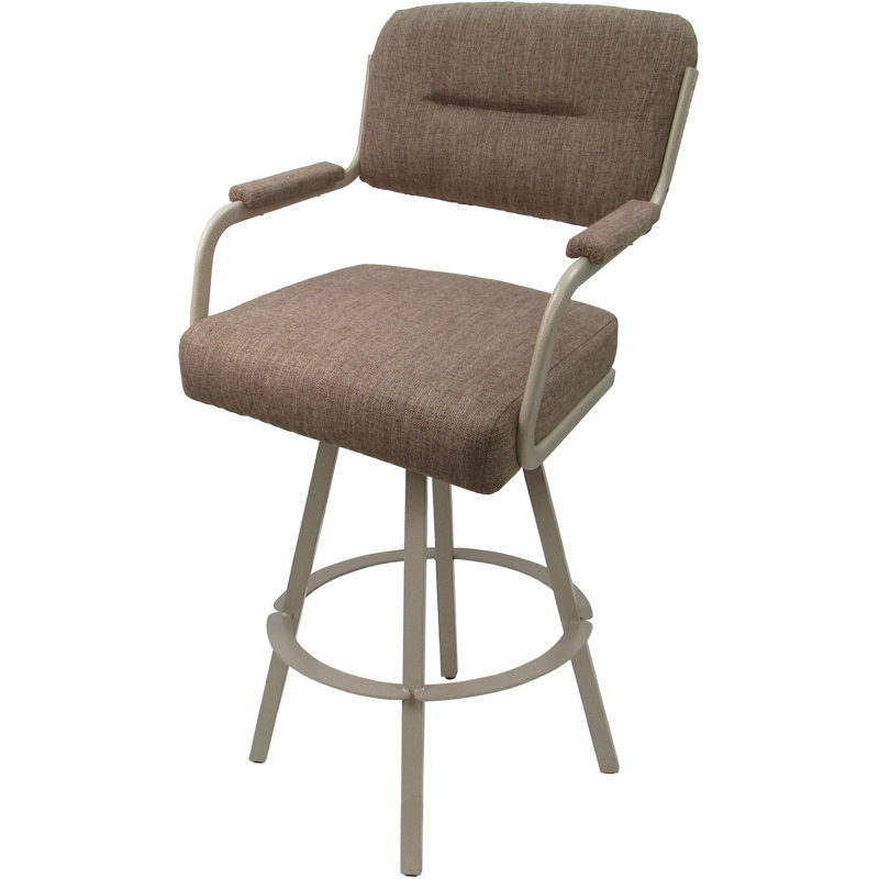 Tabouret pivotant rembourré Cessna, Beige, Beige, Counter Stool (26" Seat Height)