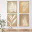 Minimal Botanical IDÉE4WALL, art mural encadré, feuille d'îlot tropical brun et brun-90162023-90162024