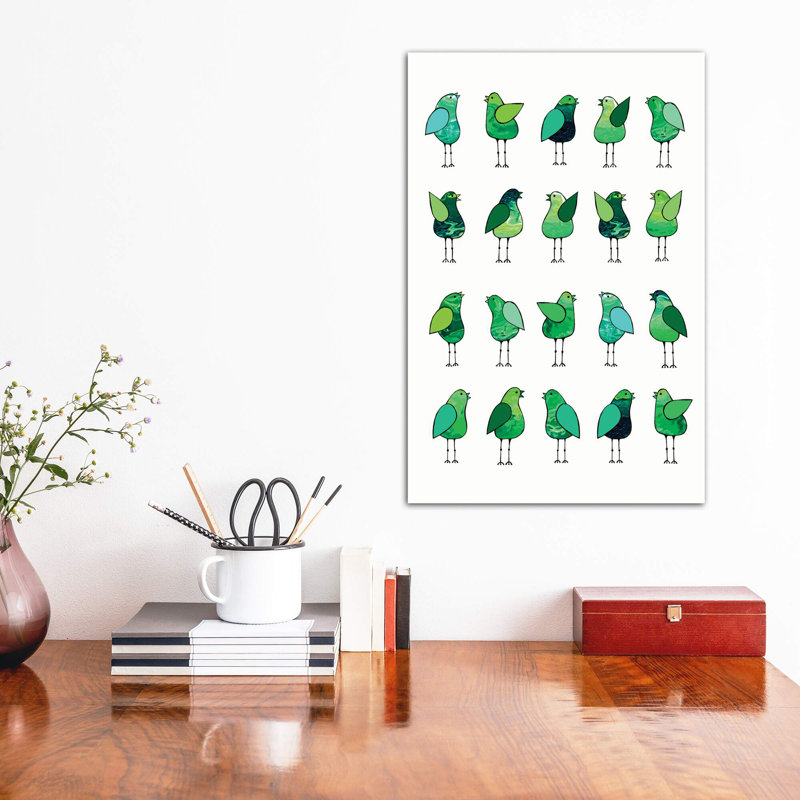 Décoration murale Gossip Birds Kids, Toile tendue, H 18 po x l 12 po x 1,5 po