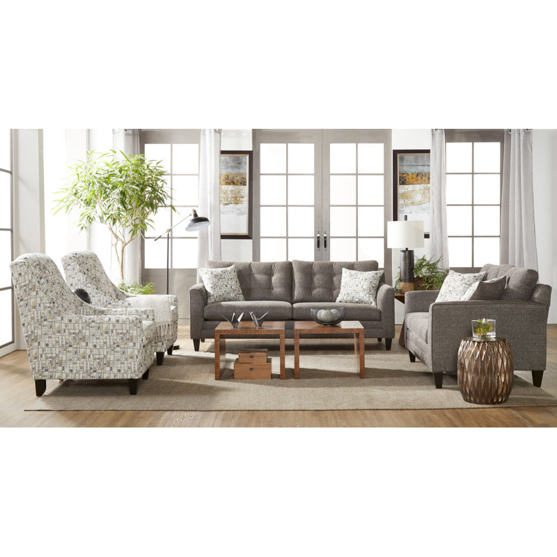 Sharo Upholstered Armchair, Wrigley Travetine