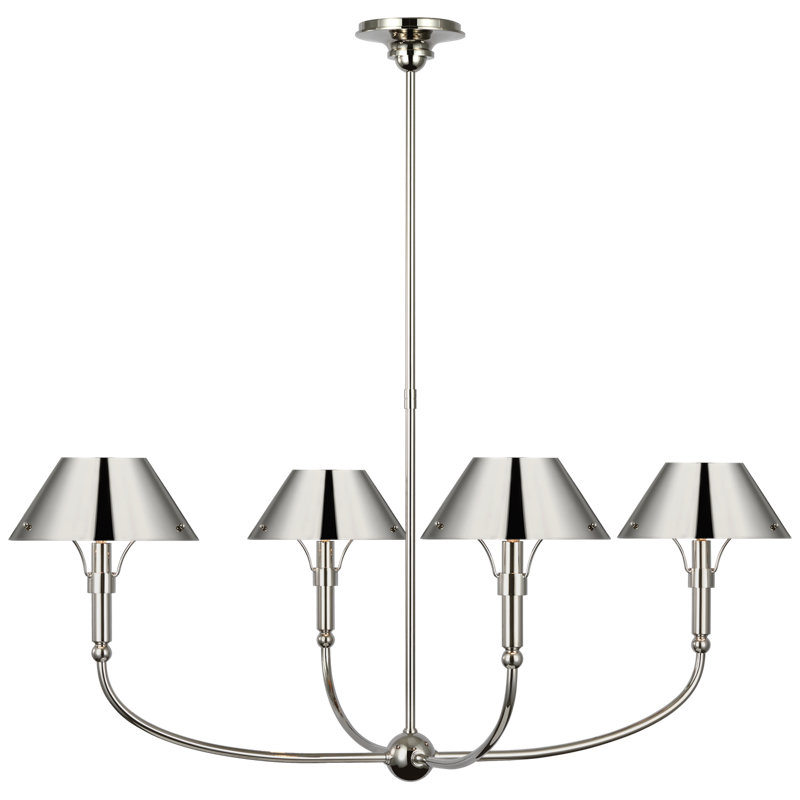 Turlington 4 - Light Chandelier, Polished Nickel, Silver