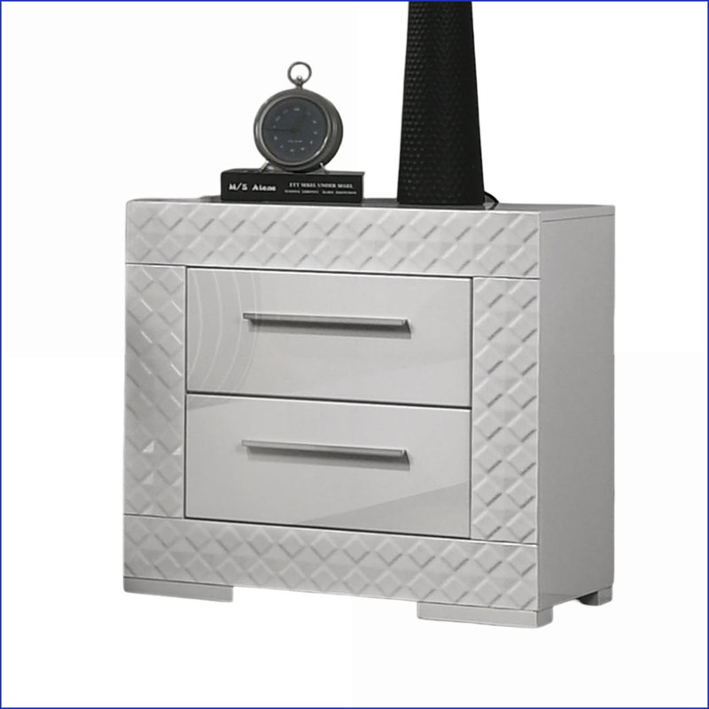 Table de chevet 2 tiroirs Glam