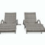 Ensemble de chaises longues d'extérieur en osier de 80 po, ensemble de 2 chaises de patio inclinables en rotin avec dossier inclinable et dossier ajustable-1575262979