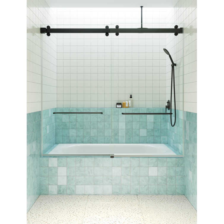 Polaris 60 in. x 66 in. Fully Frameless Sliding Bypass Bathtub Door
