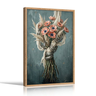 Ensemble de 1 tableau sur toile « Bouquet floral »
