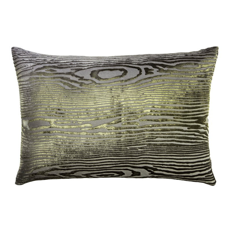 Woodgrain Mini Rectangle Velvet Pillow Cover & Insert, Dusk Blue