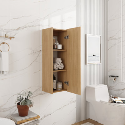Small Wall Mounted Side Cabinet, Soft Closing Door, Ideal For Compact Spaces And Efficient Storage