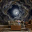 Décoration murale amovible pleine lune-50699048-50699050