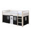 Amerina Half Loft Bed With Curtain Without Slatted Frame, 135 X 200 Cm