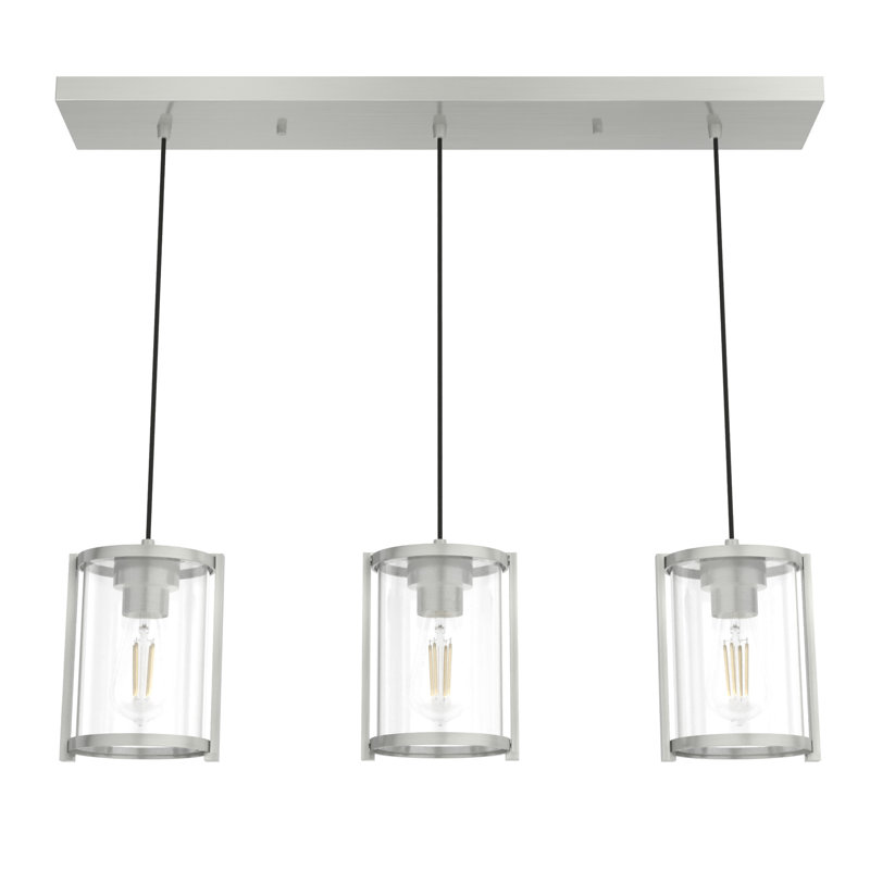 Astwood 3 - Light Kitchen Island Linear Pendant, Brushed Nickel