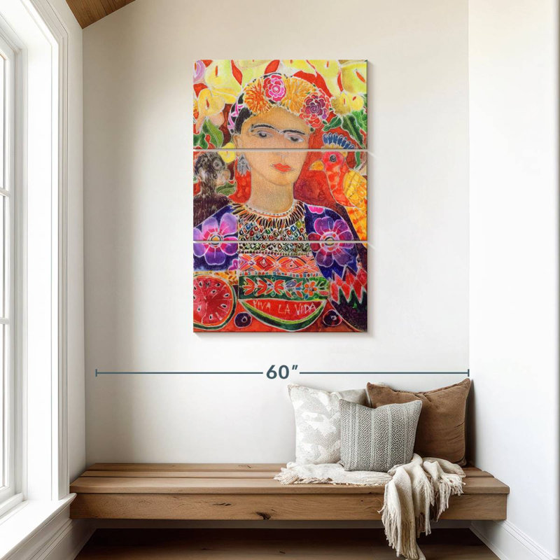 Respect to Frida Kahlo 2002, H 45 po x l 28 po