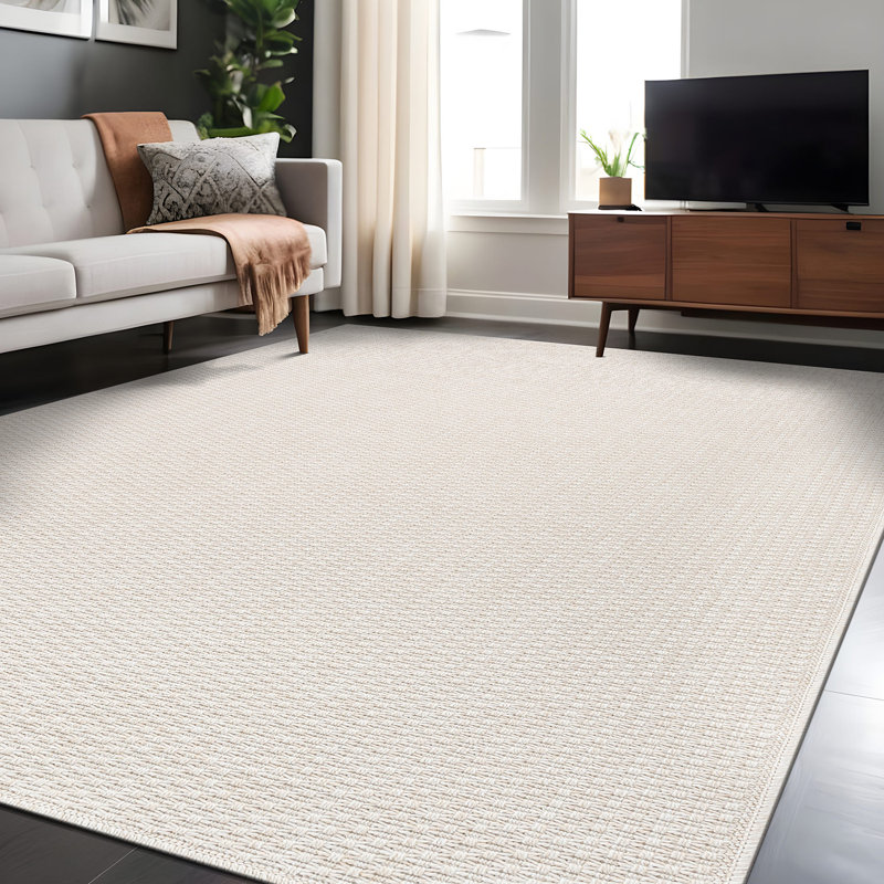 Tapis ivoire Nadene, Rectangle 6 pi x 9 pi, Ivory