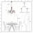 6-Light Dimmable Steel Candle Style Chandelier