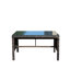 Table basse d'extérieur 1 table basse avec verre trempé transparent