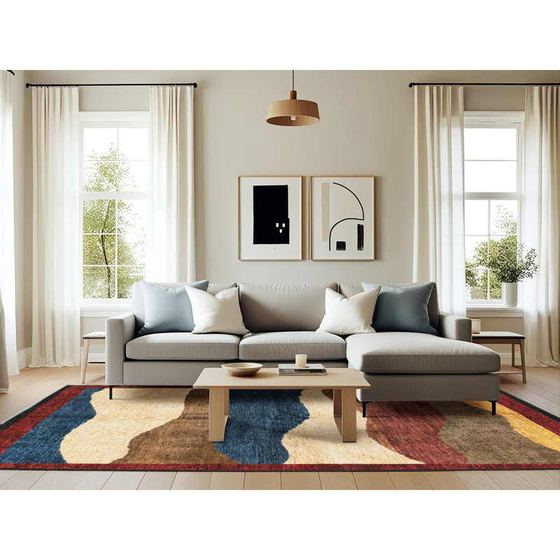 Tapis abstrait moderne 4202, Rectangle 6 pi x 9 pi