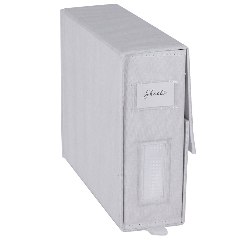 Ebern Designs Foldable Linen Closet Organizer in White