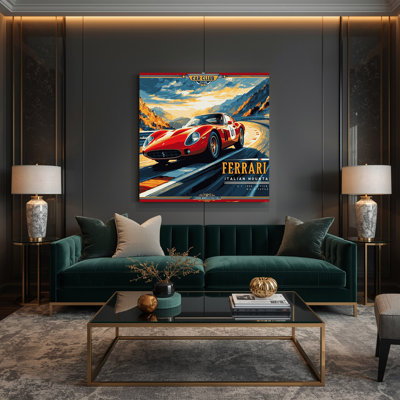 Transport, affiche rétro sur toile grise