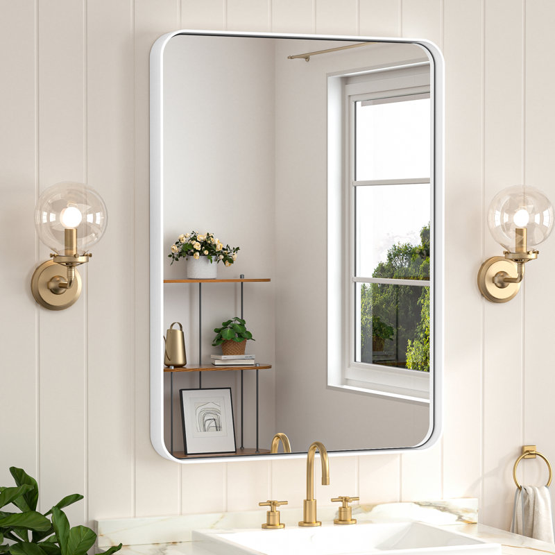 Miroir de salle de bain plombier en aluminium incassable et résistant à la rouille , 36 po x 55 po, Rectangulaire