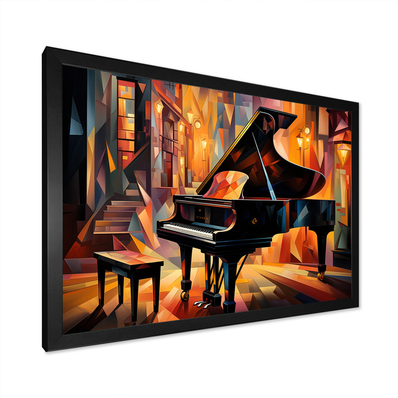 Harlem Renaissance Stride Piano Rhythms 5 - Harlem Renaissance, art mural, Cadre d'angle fermé noir
