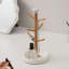 Porte-gobelet en bois massif | Artisanat de rangement Creative Cup | Support de rangement pour tasse à thé et à café inversée | Bureau expert en rangement de bureau