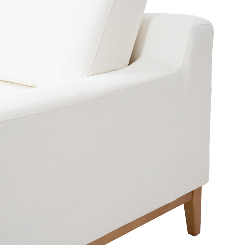 Canapé modulaire rembourré 3 pièces avec repose-pieds 3 pièces, White