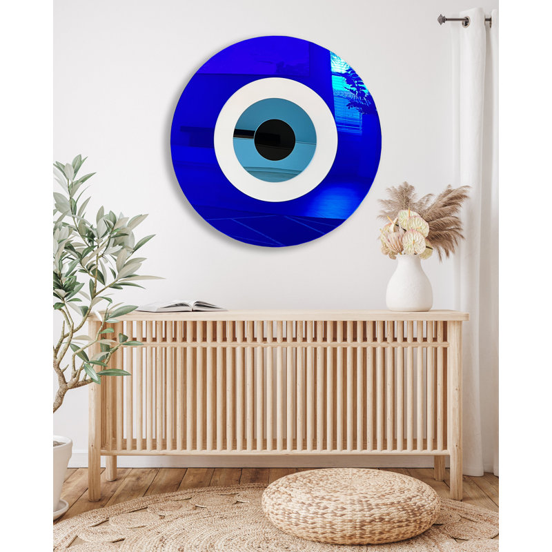 Evil Eye Mirrored Acrylic Wall Art, 39" H x 39" W