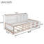 Cadre de lit plateforme simple en bois pour enfants avec clôture de garde-corps, tablettes de rangement latérales et étagère à livres, lit de plancher compact, blanc et blanc-133696155-133696158