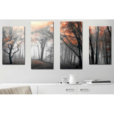 Autumn Woods I"" By Photoinc Studio Print On Canvas Set Of 4 -  Red Barrel StudioÂ®, D5AEF2CDA7A545FF8738D96BBCBB9F37