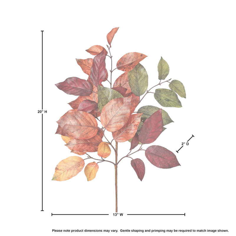 20" Autumn Salal Leaf Pick, Orange